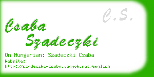 csaba szadeczki business card